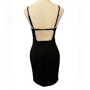 Lulu’s Open Back Little Black Dress Size Medium Mini NWOT